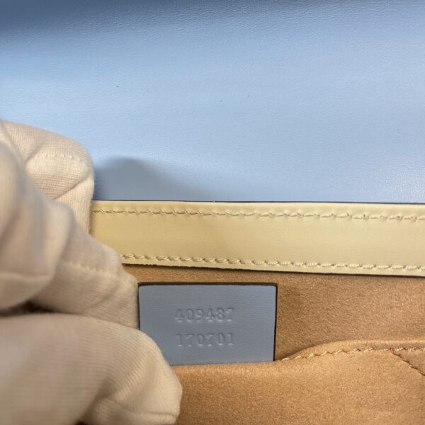 1:1 Replica Gucci Padlock Small Gucci Strawberry Shoulder Bag Beige For Women, Women's Bags 7.9in/20cm GG
