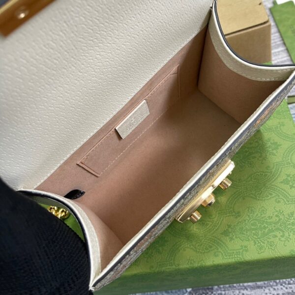 1:1 Replica Gucci Padlock Small Gucci Strawberry Shoulder Bag Beige For Women, Women's Bags 7.9in/20cm GG