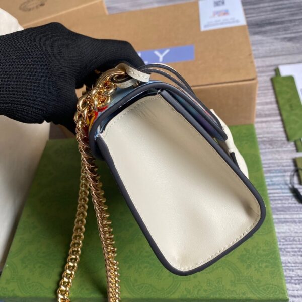 1:1 Replica Gucci Padlock Small Gucci Strawberry Shoulder Bag Beige For Women, Women's Bags 7.9in/20cm GG