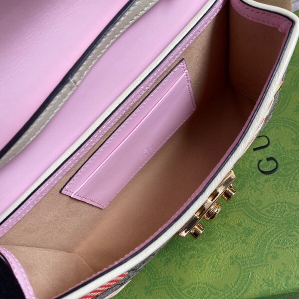 1:1 Replica Gucci Padlock Strawberry Mini Bag Beige For Women, Women's Bags 7in/18cm GG