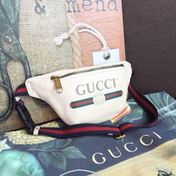 1:1 Replica Gucci Print Waist Belt Bag White For Women And Men 11in/27cm GG 527792