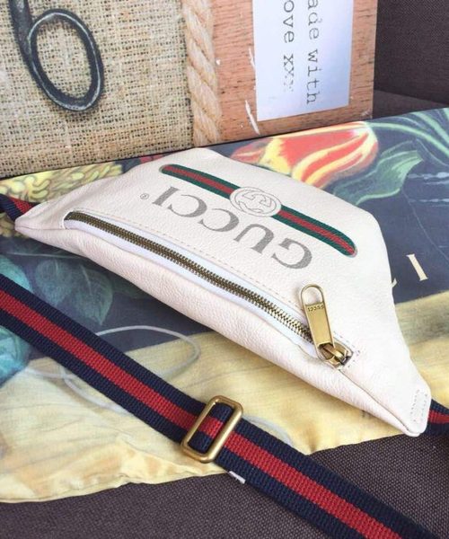 1:1 Replica Gucci Print Waist Belt Bag White For Women And Men 11in/27cm GG 527792