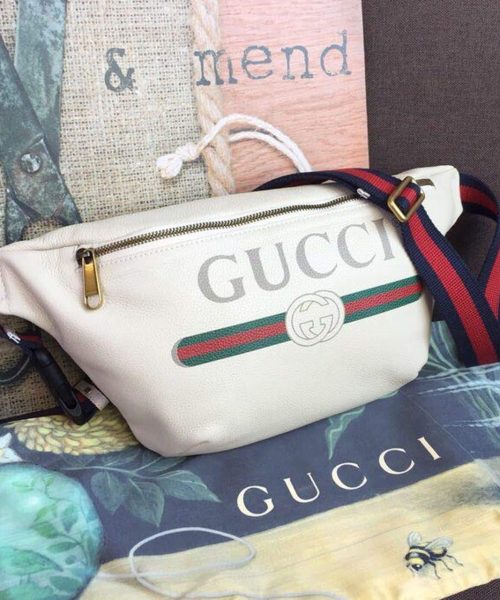1:1 Replica Gucci Print Waist Belt Bag White For Women And Men 15in/39cm GG 530412