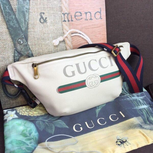 1:1 Replica Gucci Print Waist Belt Bag White For Women And Men 15in/39cm GG 530412