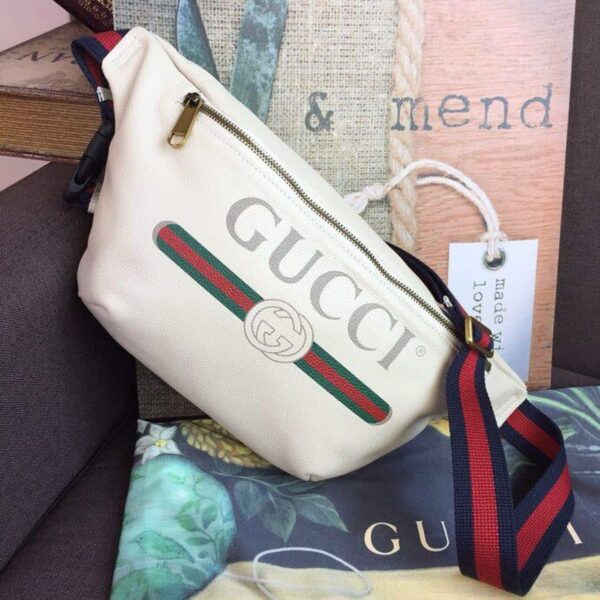 1:1 Replica Gucci Print Waist Belt Bag White For Women And Men 15in/39cm GG 530412