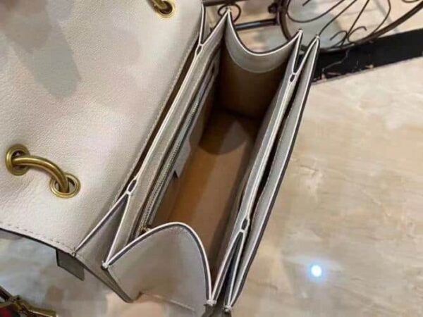 1:1 Replica Gucci Queen Margaret GG Small Top Handle Bag Beige And Ebony GG Supreme Canvas For Women 10in/26cm GG 476541