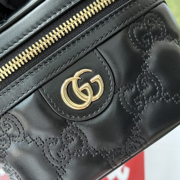 1:1 Replica Gucci Quilted GG Mini Handbag Black For Women, Women's Bags 6.3in/16cm GG 723770 UM8IG 1000