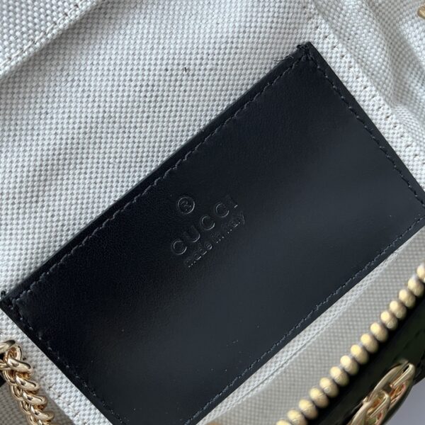 1:1 Replica Gucci Quilted GG Mini Handbag Black For Women, Women's Bags 6.3in/16cm GG 723770 UM8IG 1000