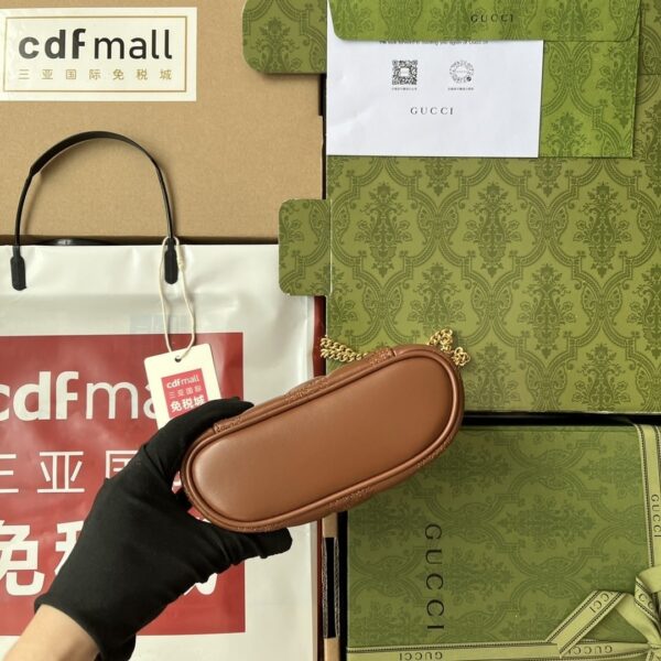 1:1 Replica Gucci Quilted GG Mini Handbag Brown For Women, Women's Bags 6.3in/16cm GG 723770 UM8IG 2546