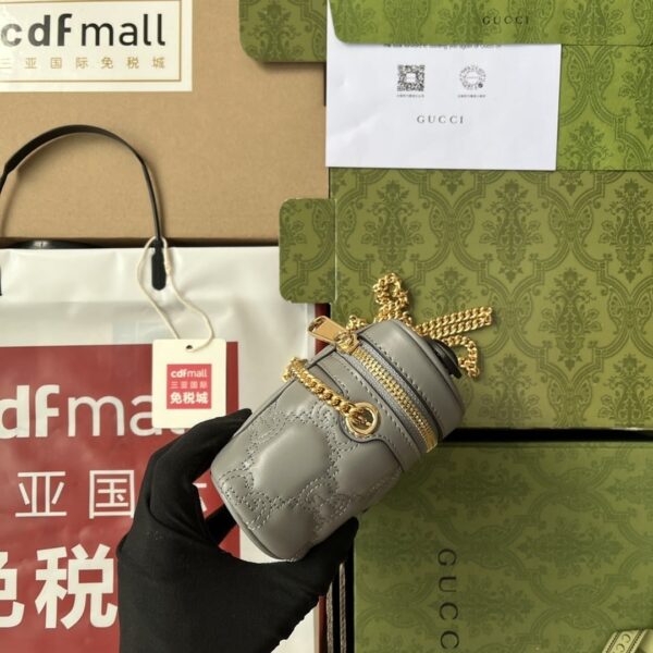 1:1 Replica Gucci Quilted GG Mini Handbag Gray For Women, Women's Bags 6.3in/16cm GG 723770 UM8IG 1275