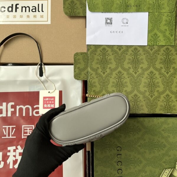 1:1 Replica Gucci Quilted GG Mini Handbag Gray For Women, Women's Bags 6.3in/16cm GG 723770 UM8IG 1275
