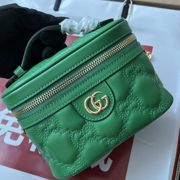 1:1 Replica Gucci Quilted GG Mini Handbag Green For Women, Women's Bags 6.3in/16cm GG 723770 UM8IG 3219