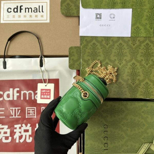 1:1 Replica Gucci Quilted GG Mini Handbag Green For Women, Women's Bags 6.3in/16cm GG 723770 UM8IG 3219