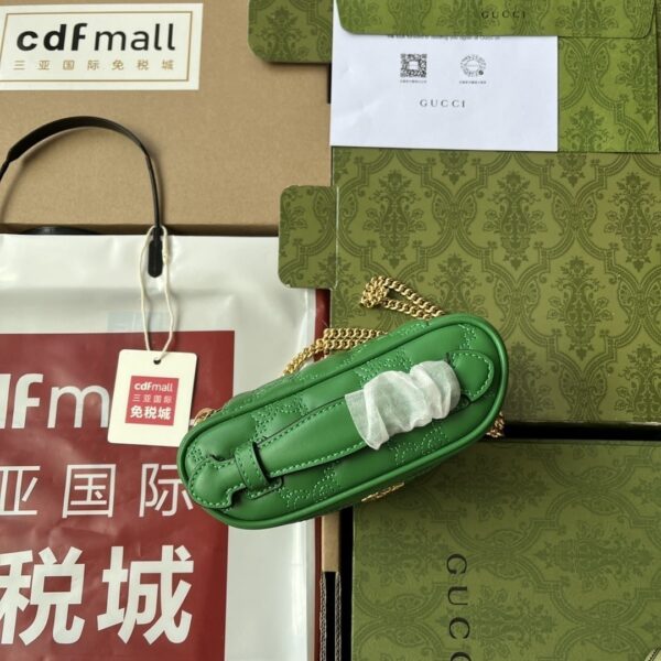 1:1 Replica Gucci Quilted GG Mini Handbag Green For Women, Women's Bags 6.3in/16cm GG 723770 UM8IG 3219