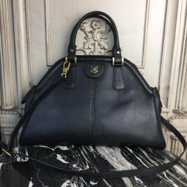 1:1 Replica Gucci Re(Belle) Large Top Handle Bag Black For Women 15.75in/40cm GG