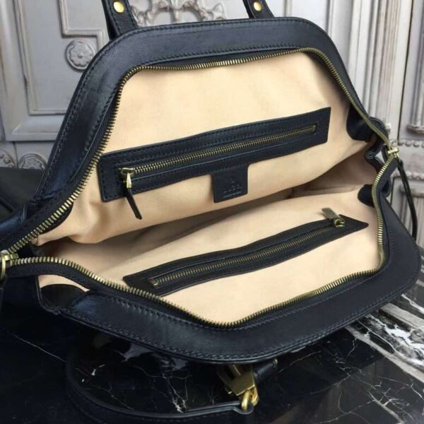 1:1 Replica Gucci Re(Belle) Large Top Handle Bag Black For Women 15.75in/40cm GG