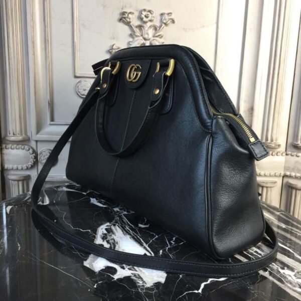 1:1 Replica Gucci Re(Belle) Large Top Handle Bag Black For Women 15.75in/40cm GG