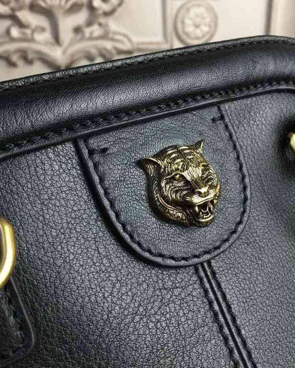 1:1 Replica Gucci RE(BELLE) Medium Top Handle Bag Black For Women 10.7in/27cm GG