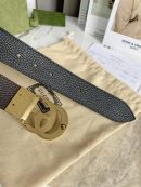 1:1 Replica Gucci Reversible Belt With Double G Buckle Black/Light Brown, GG Women Belt 643847 CAO2T 8170