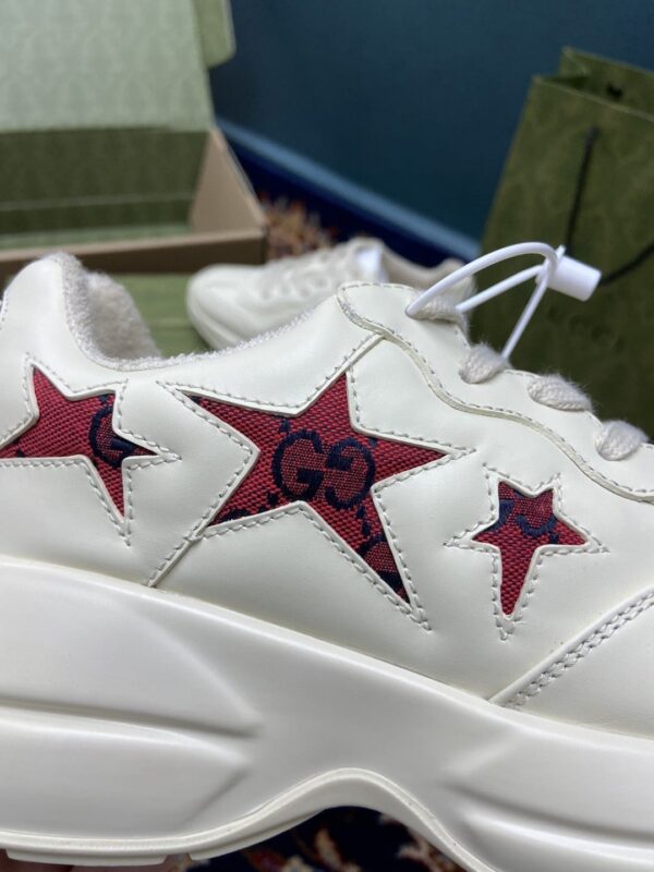 Gucci Rhyton Sneaker With Red Stars White Ivory For Women 664961 2SHC0 9560