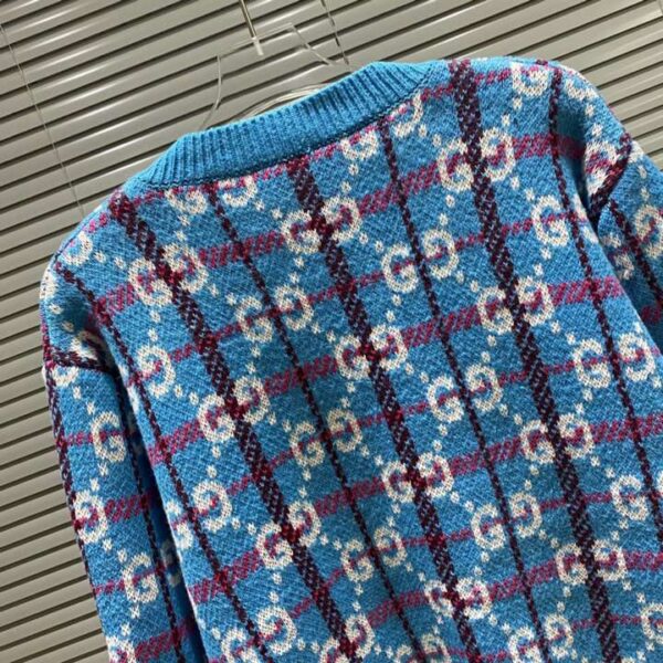Gucci Rivets Cardigan Blue For Men