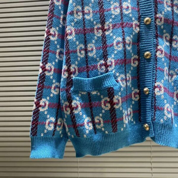 Gucci Rivets Cardigan Blue For Men