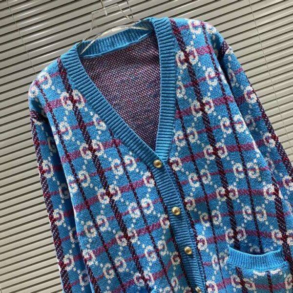 Gucci Rivets Cardigan Blue For Men
