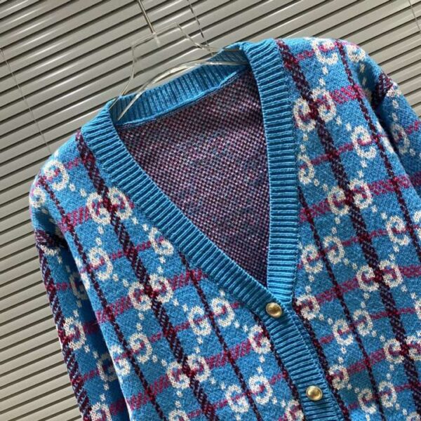 Gucci Rivets Cardigan Blue For Men
