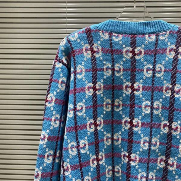 Gucci Rivets Cardigan Blue For Men