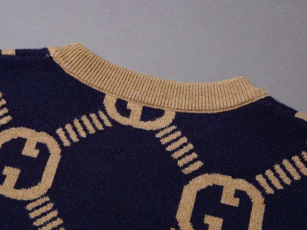 Gucci Round Neck Sweatshirt Navy Blue For Men