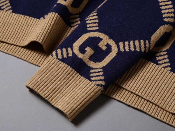 Gucci Round Neck Sweatshirt Navy Blue For Men