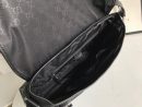 1:1 Replica Gucci Shoulder Bag Nylon Shima Black GG Embossed For Men 13.8in/35cm GG