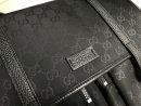 1:1 Replica Gucci Shoulder Bag Nylon Shima Black GG Embossed For Men 13.8in/35cm GG