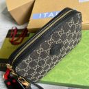 1:1 Replica Gucci Shoulder Bag With Interlocking G Black And White GG Supreme Canvas For Women  9.6in/24.5cm GG