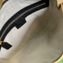 1:1 Replica Gucci Shoulder Bag With Interlocking G Black And White GG Supreme Canvas For Women  9.6in/24.5cm GG