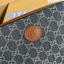 1:1 Replica Gucci Shoulder Bag With Interlocking G Blue And Ivory GG Denim Jacquard For Women  9.6in/24.5cm GG