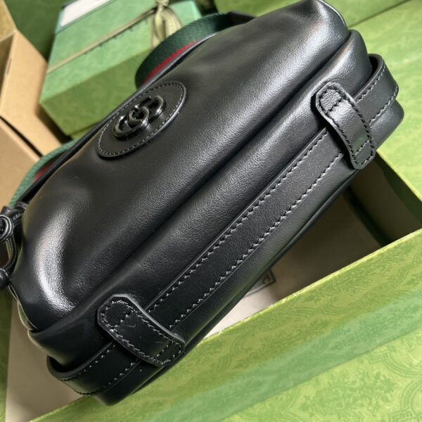 1:1 Replica Gucci Shoulder Tonal Double G Bag Green Khaki/Black For Men 23.3cm/9.2in 725696 AABDH 3353