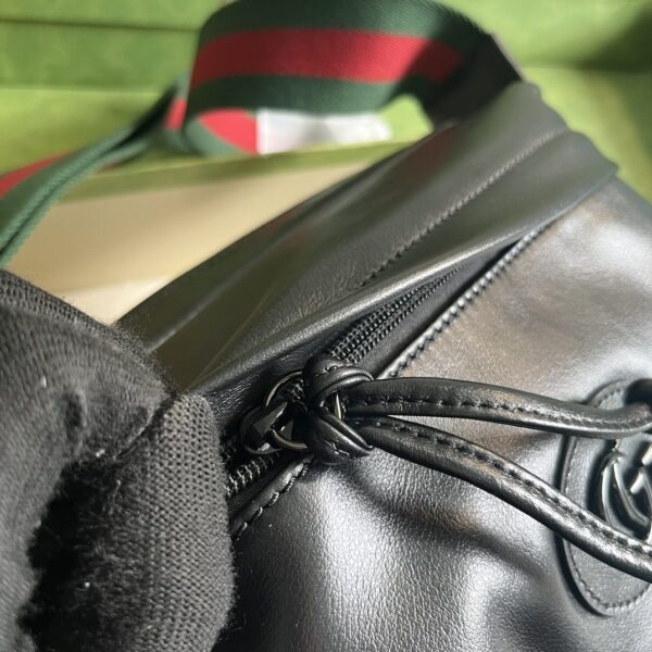 1:1 Replica Gucci Shoulder Tonal Double G Bag Green Khaki/Black For Men 23.3cm/9.2in 725696 AABDH 3353