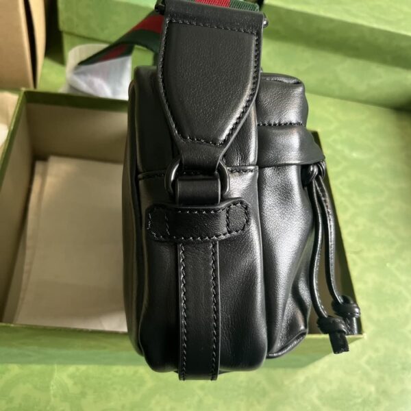 1:1 Replica Gucci Shoulder Tonal Double G Bag Green Khaki/Black For Men 23.3cm/9.2in 725696 AABDH 3353