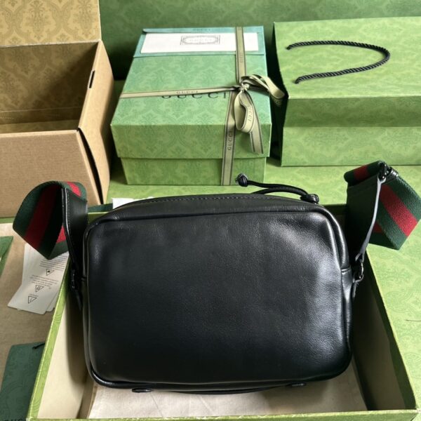 1:1 Replica Gucci Shoulder Tonal Double G Bag Green Khaki/Black For Men 23.3cm/9.2in 725696 AABDH 3353