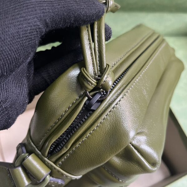1:1 Replica Gucci Shoulder Tonal Double G Bag Green Khaki/Black For Men 23.3cm/9.2in 725696 AABDH 3353