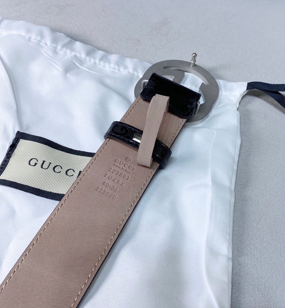 1:1 Replica Gucci Signature Belt Black For Women, Women Belt
