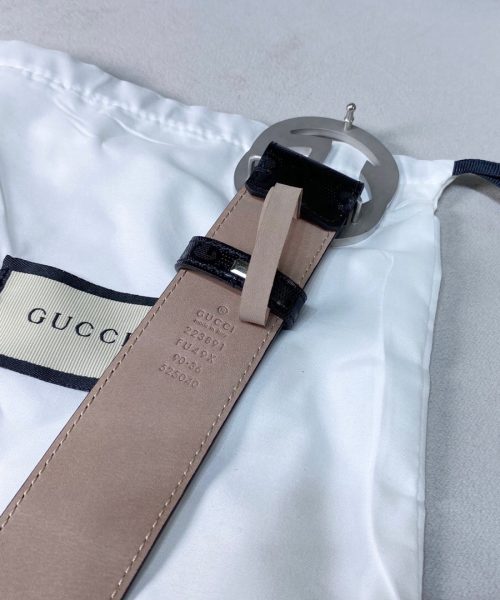 1:1 Replica Gucci Signature Belt Black For Women, Women Belt