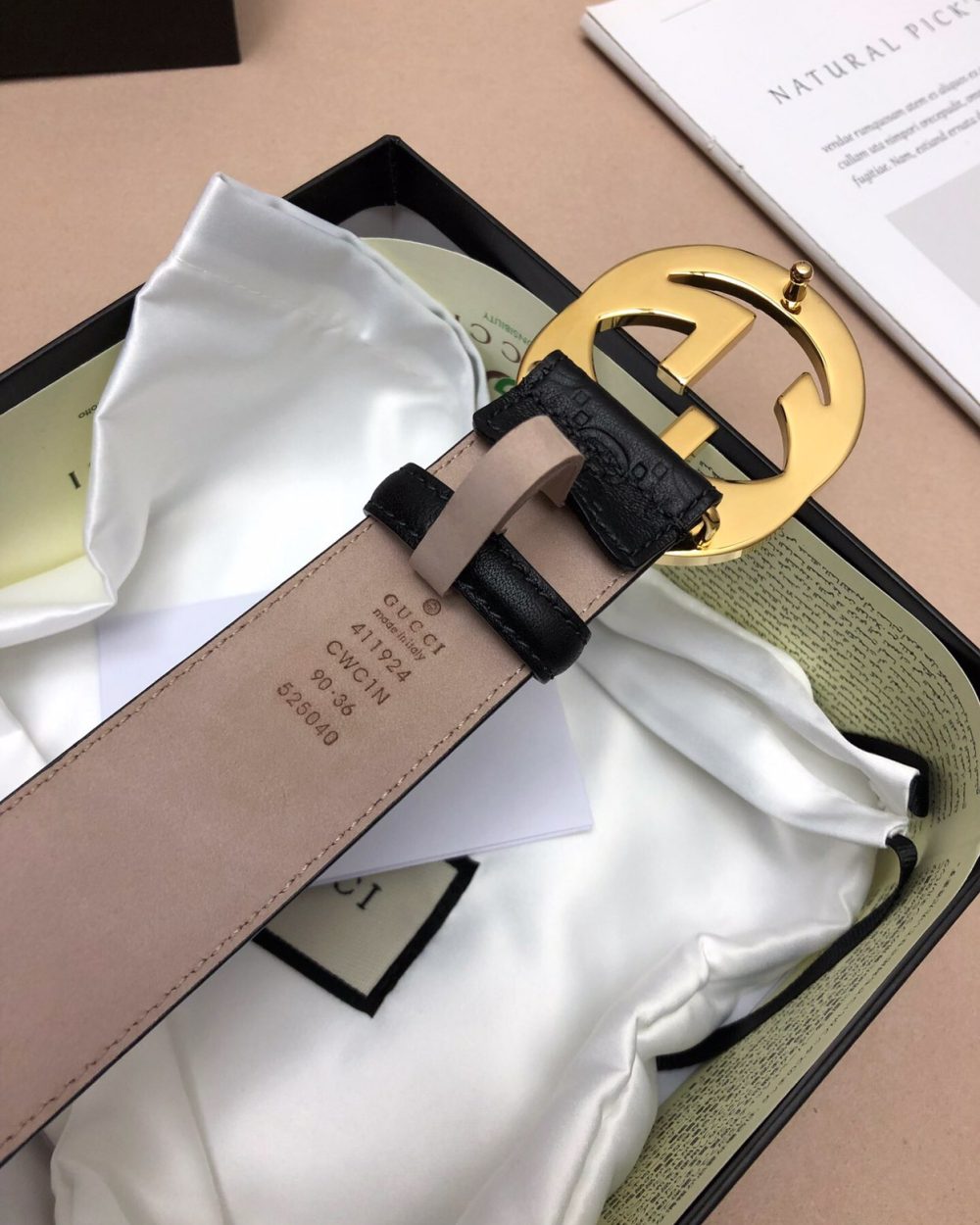 1:1 Replica Gucci Signature Belt Black For Women, Women Belt 370543 CWC1G 1000