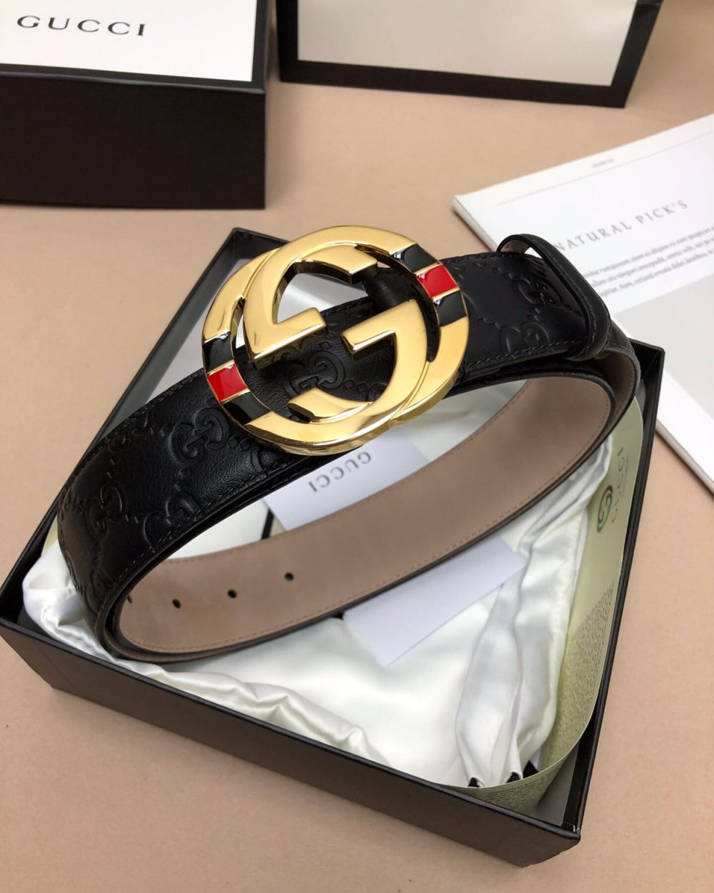 1:1 Replica Gucci Signature Belt Black For Women, Women Belt 370543 CWC1G 1000