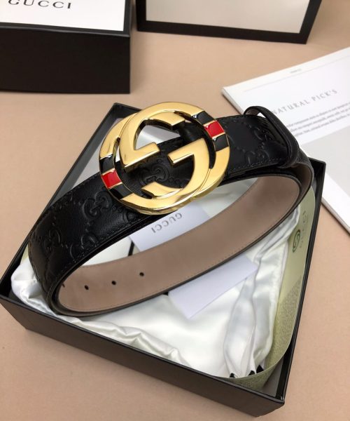 1:1 Replica Gucci Signature Belt Black For Women, Women Belt 370543 CWC1G 1000