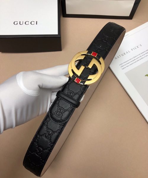 1:1 Replica Gucci Signature Belt Black For Women, Women Belt 370543 CWC1G 1000