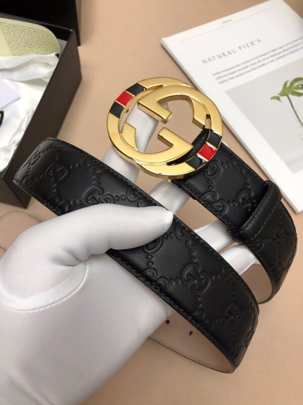 1:1 Replica Gucci Signature Belt Black For Women, Women Belt 370543 CWC1G 1000