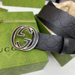 1:1 Replica Gucci Signature Belt Black For Women, Women Belt