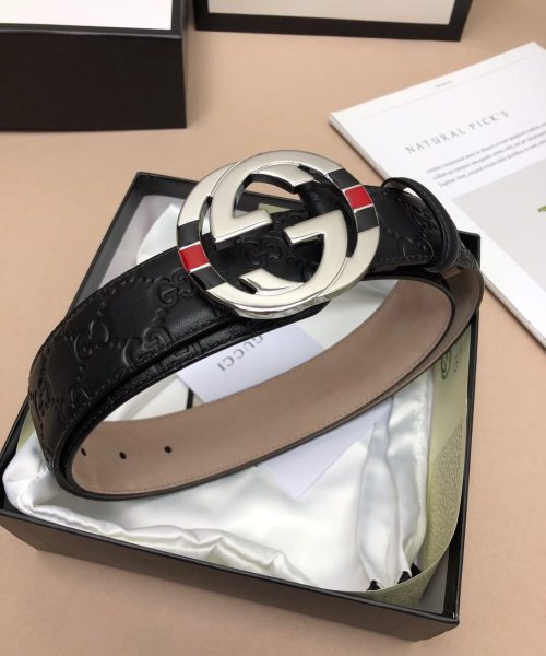 1:1 Replica Gucci Signature Belt Black For Women, Women Belt 411924 CWC1N 1000